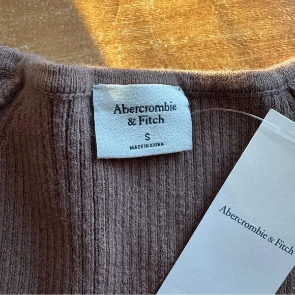 Abercrombie & Fitch maxi dress long sleeve brown cut outs sexy size S NWT - Picture 8 of 10